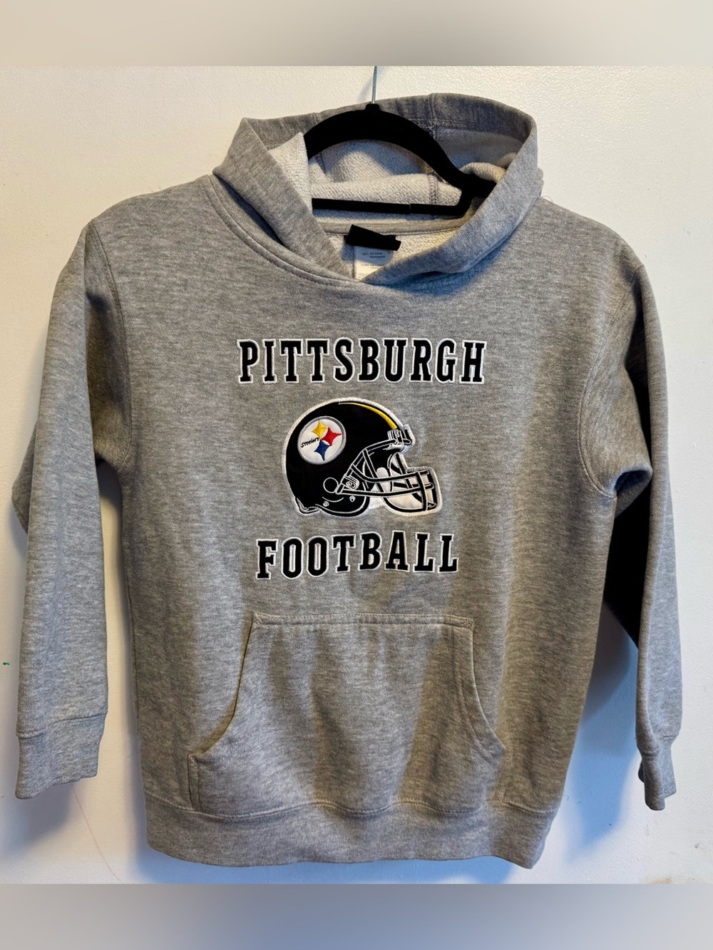 Pittsburgh Football Grey Kids Hoodie